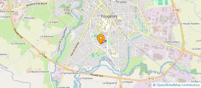 localisation de l'entreprise MONSIEUR ALAIN LEPENNETIER à FOUGERES