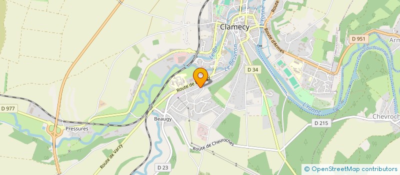 localisation de l'entreprise MONSIEUR ALAIN LESIEUR à CLAMECY