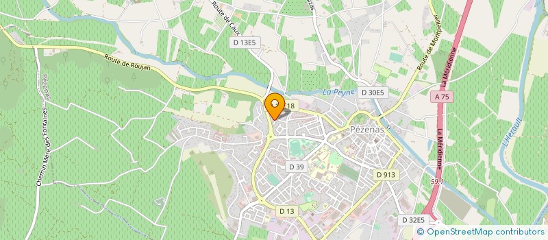 localisation de l'entreprise MONSIEUR ALAIN LHONNEUR  PEZENAS