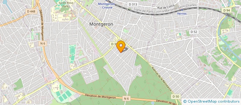 localisation de l'entreprise MONSIEUR ALAIN LIANCE à MONTGERON