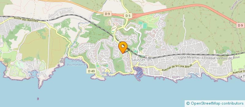 localisation de l'entreprise MONSIEUR ALAIN LOEWERT  SAUSSET-LES-PINS