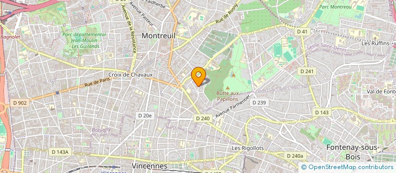 localisation de l'entreprise MONSIEUR ALAIN LONGARETTI à MONTREUIL
