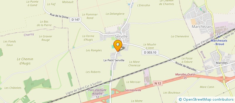 localisation de l'entreprise MONSIEUR ALAIN LOUVET à SERVILLE