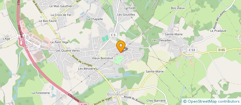 localisation de l'entreprise MONSIEUR ALAIN MABILLOT à BOISSEUIL