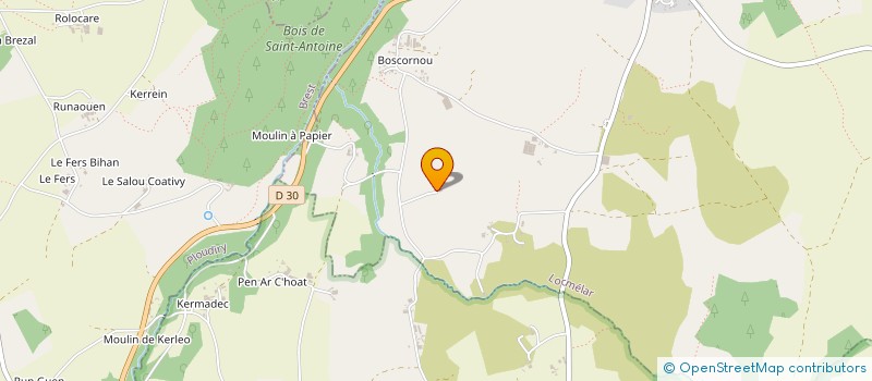 localisation de l'entreprise MONSIEUR ALAIN MADEC  LOCMELAR