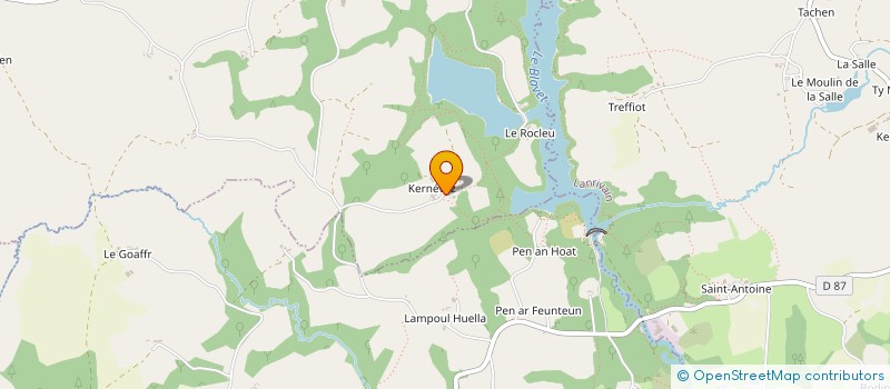 localisation de l'entreprise MONSIEUR ALAIN MADEC  PEUMERIT-QUINTIN