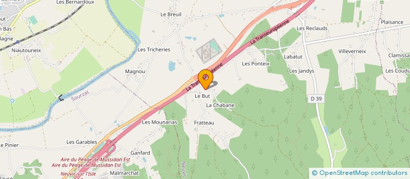 localisation de l'entreprise MONSIEUR ALAIN MAGNE  NEUVIC