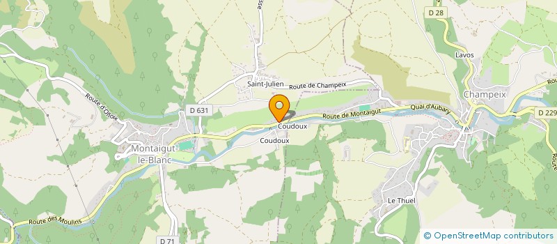 localisation de l'entreprise MONSIEUR ALAIN MARTIN  MONTAIGUT-LE-BLANC