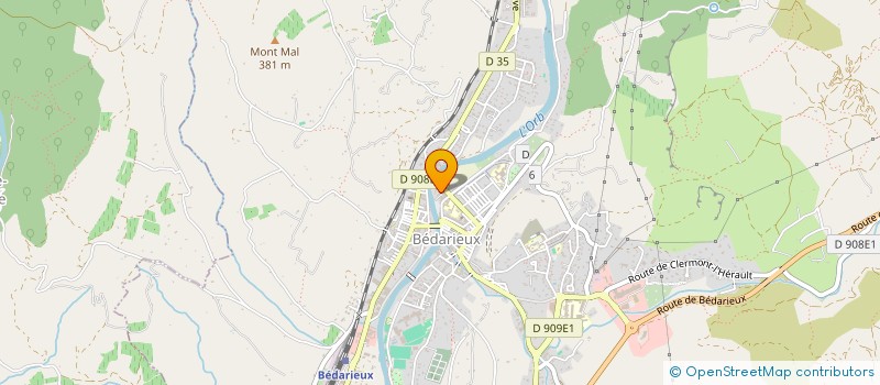 localisation de l'entreprise MONSIEUR ALAIN MATET  BEDARIEUX