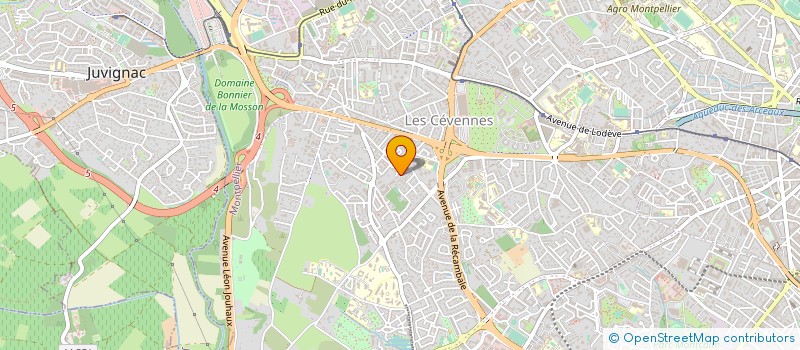 localisation de l'entreprise MONSIEUR ALAIN MATHIEU à MONTPELLIER