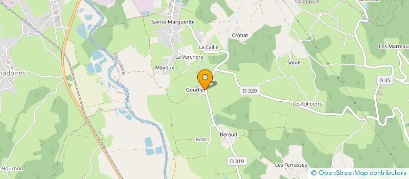 localisation de l'entreprise MONSIEUR ALAIN MEALIER  ESCOUTOUX