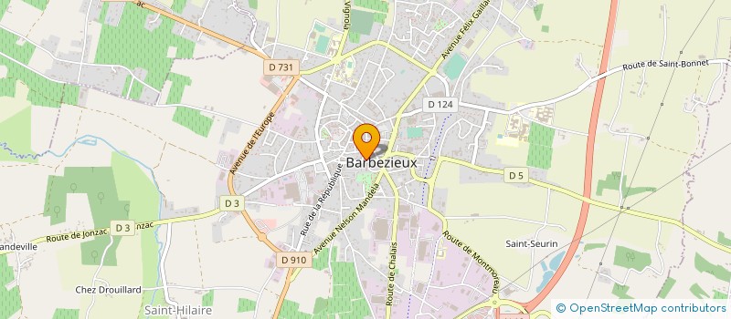 localisation de l'entreprise MONSIEUR ALAIN MEDEVILLE à BARBEZIEUX-SAINT-HILAIRE