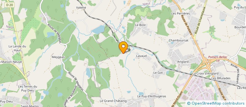 localisation de l'entreprise MONSIEUR ALAIN MEILLAUD à CHAPTELAT