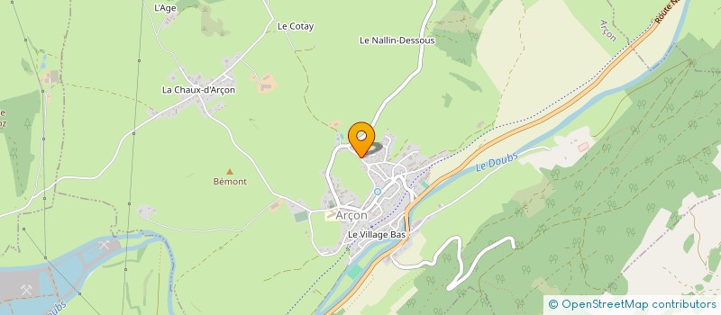 localisation de l'entreprise MONSIEUR ALAIN MERCET  ARCON