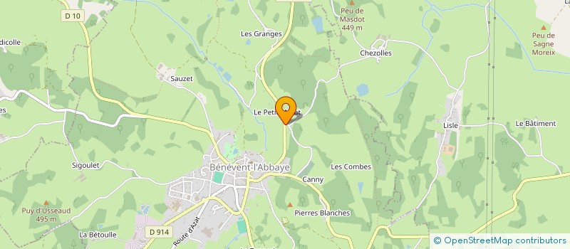 localisation de l'entreprise MONSIEUR ALAIN MERIGUET à BENEVENT-L'ABBAYE