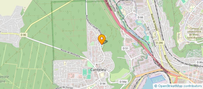 localisation de l'entreprise MONSIEUR ALAIN MERLANGE  CANTELEU