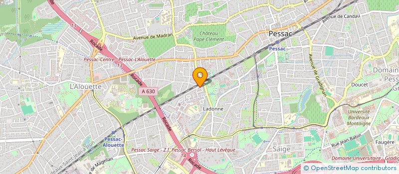 localisation de l'entreprise MONSIEUR ALAIN MERLAUD  PESSAC