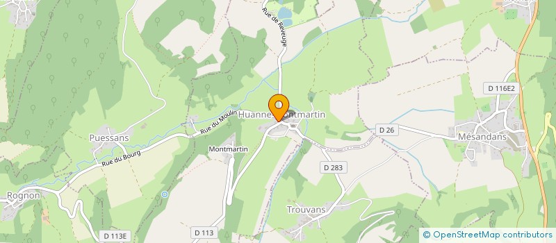 localisation de l'entreprise MONSIEUR ALAIN MIGNEREY  HUANNE-MONTMARTIN