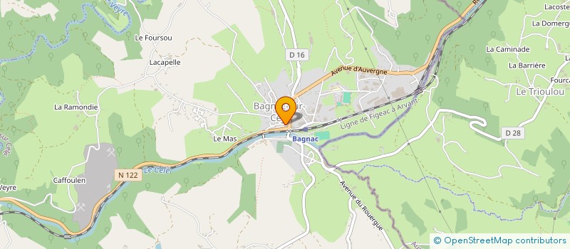 localisation de l'entreprise MONSIEUR ALAIN MINGUILLON à BAGNAC-SUR-CELE