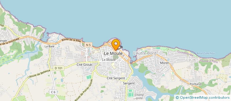 localisation de l'entreprise MONSIEUR ALAIN MIRRE à LE MOULE