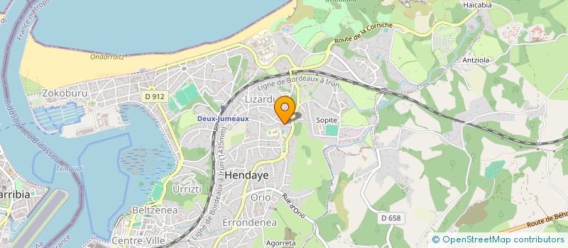 localisation de l'entreprise MONSIEUR ALAIN MONIOT  HENDAYE