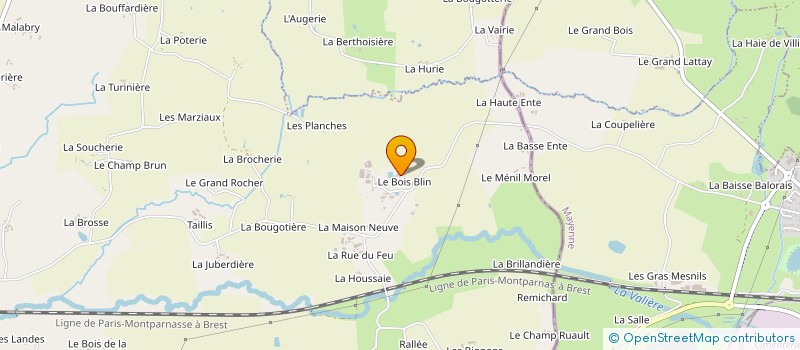 localisation de l'entreprise MONSIEUR ALAIN MONNERIE à ERBREE
