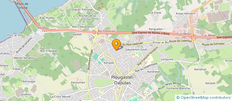 localisation de l'entreprise MONSIEUR ALAIN MONOT  PLOUGASTEL-DAOULAS