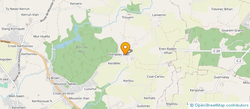 localisation de l'entreprise MONSIEUR ALAIN MONTAUFRAY à SAINT-EVARZEC