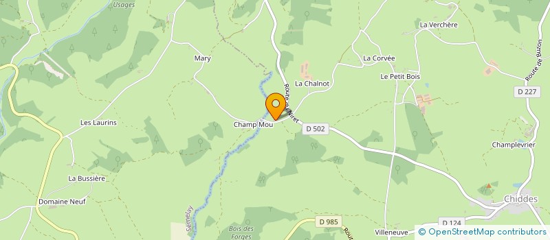 localisation de l'entreprise MONSIEUR ALAIN MOREAU  MILLAY