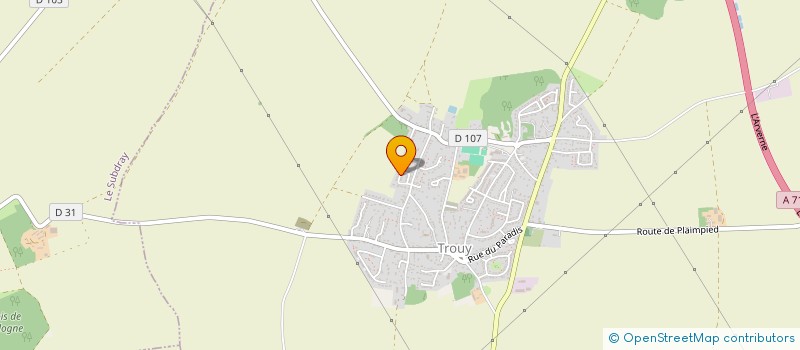 localisation de l'entreprise MONSIEUR ALAIN MOREAU  TROUY