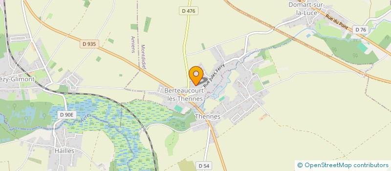localisation de l'entreprise MONSIEUR ALAIN MOTILLON  BERTEAUCOURT-LES-THENNES