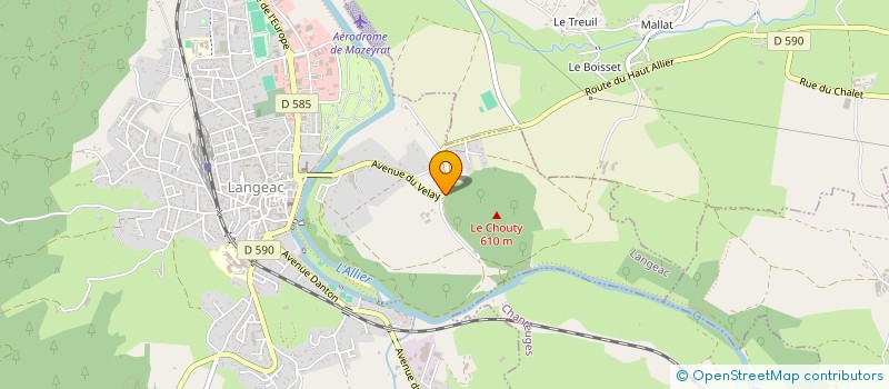 localisation de l'entreprise MONSIEUR ALAIN MOUSSIER  LANGEAC