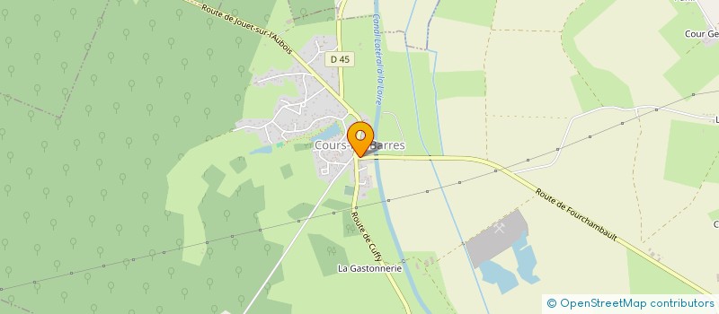 localisation de l'entreprise MONSIEUR ALAIN MOUTON  COURS-LES-BARRES