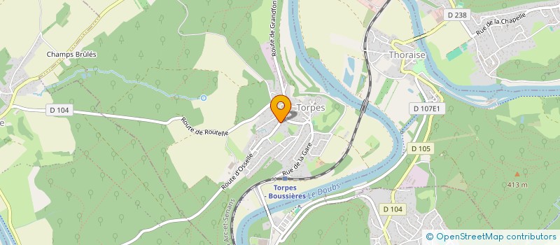 localisation de l'entreprise MONSIEUR ALAIN MUNNIER  TORPES