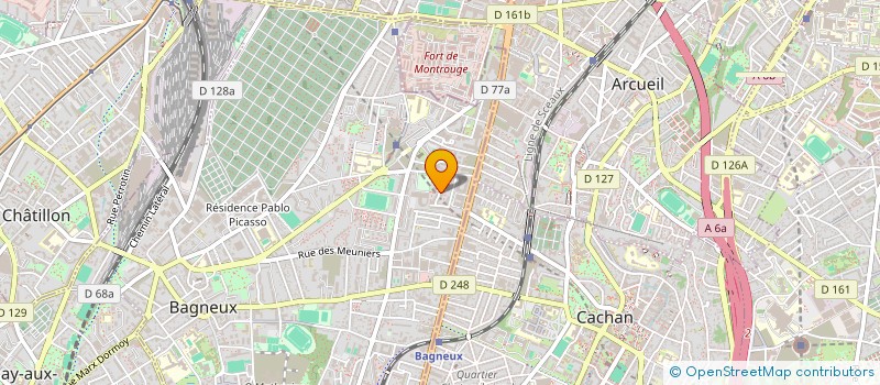 localisation de l'entreprise MONSIEUR ALAIN MVUTU BAKETAM à BAGNEUX