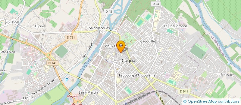 localisation de l'entreprise MONSIEUR ALAIN NADAUD à COGNAC
