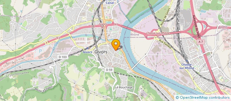 localisation de l'entreprise MONSIEUR ALAIN ODDON  GIVORS