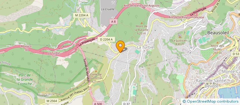 localisation de l'entreprise MONSIEUR ALAIN ONOLFO à LA TURBIE