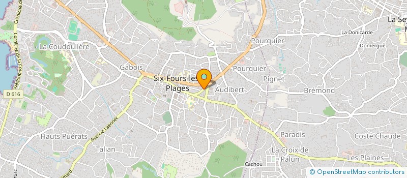 localisation de l'entreprise MONSIEUR ALAIN ORRILLON à SIX-FOURS-LES-PLAGES