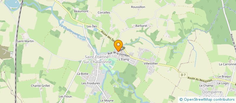 localisation de l'entreprise MONSIEUR ALAIN PAGNON-CHARRIN  ST-ETIENNE-SUR-CHALARONNE