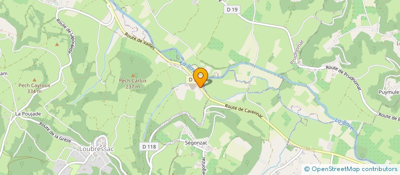 localisation de l'entreprise MONSIEUR ALAIN PAMPUCH  LOUBRESSAC