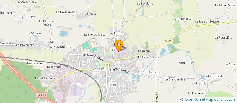 localisation de l'entreprise MONSIEUR ALAIN PANAGET à RETIERS