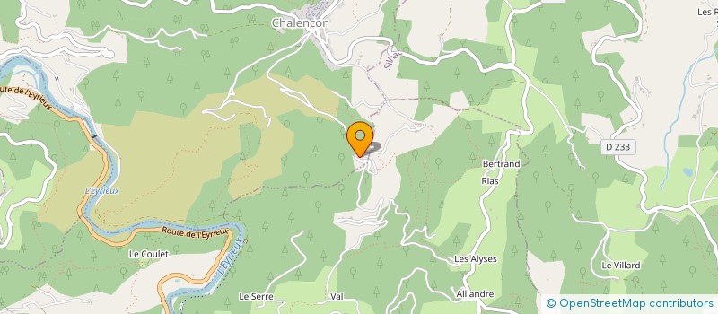 localisation de l'entreprise MONSIEUR ALAIN PASCAL  CHALENCON