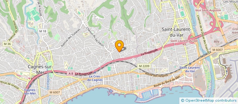 localisation de l'entreprise MONSIEUR ALAIN PASQUALINI à CAGNES-SUR-MER