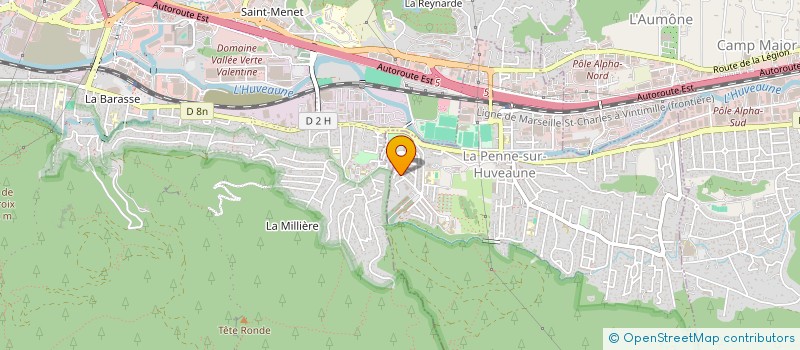 localisation de l'entreprise MONSIEUR ALAIN PATRINI  LA PENNE-SUR-HUVEAUNE