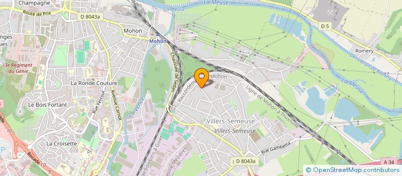 localisation de l'entreprise MONSIEUR ALAIN PELLERIER  VILLERS-SEMEUSE