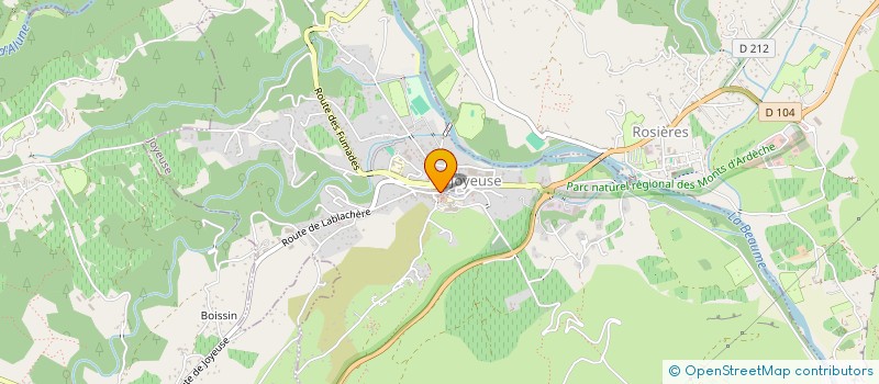 localisation de l'entreprise MONSIEUR ALAIN PEREZ à JOYEUSE