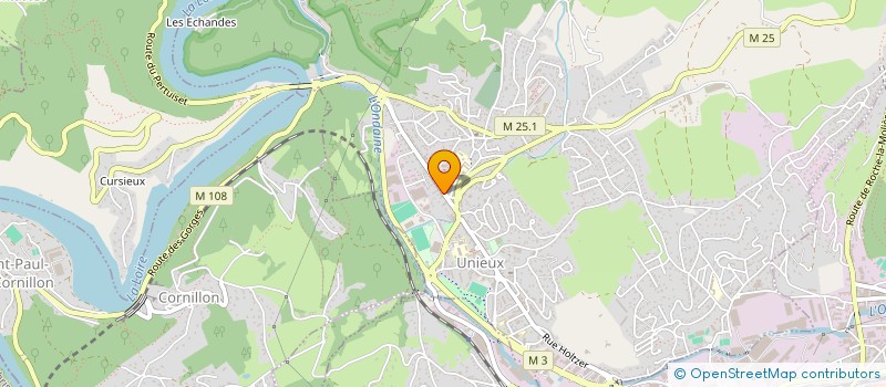 localisation de l'entreprise MONSIEUR ALAIN PERRIER  UNIEUX