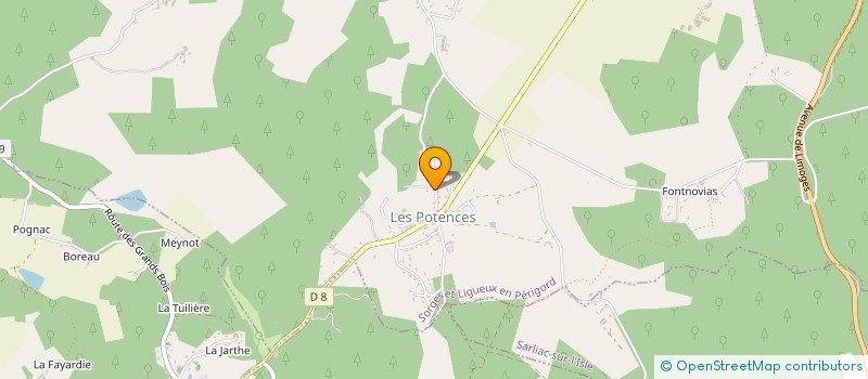 localisation de l'entreprise MONSIEUR ALAIN PESTOURIE à SORGES-ET-LIGUEUX-EN-PERIGORD