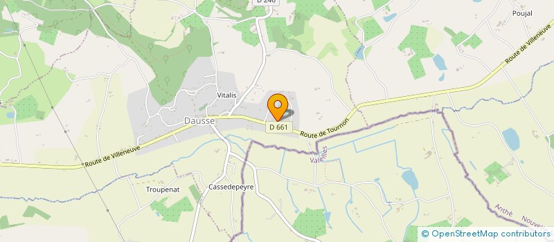 localisation de l'entreprise MONSIEUR ALAIN PHILIPPE  DAUSSE